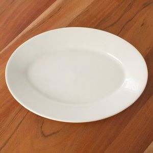 NEW Homer Laughlin by Steelite Oval Platter Ivory White Rolled Edge 11.75” x 8”